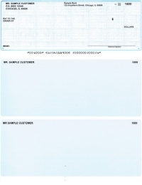 Teal Safety Top Style Voucher Computer Checks