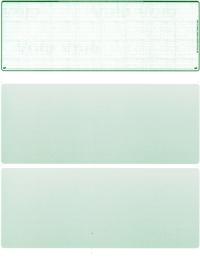 Green Safety Blank Stock for Computer Voucher Checks Top Style