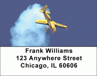 High Flying Stunt Plane Address Labels Accessories