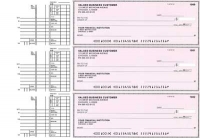 Pink Safety Multi Purpose Business Checks