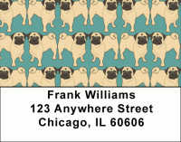 Pug Wallpaper Address Labels Accessories