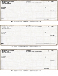 Tan Safety 3 to a Page Voucher Computer Checks