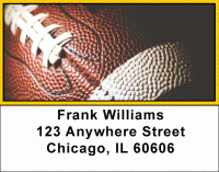 Black & Gold Football Team Address Labels Accessories