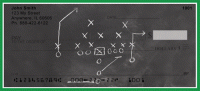 Green & White Football Team Personal Checks