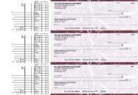 Burgundy Marble Multi Purpose Business Checks