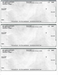 Gray Marble 3 to a Page Voucher Computer Checks