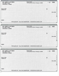 Gray Safety 3 to a Page Voucher Computer Checks