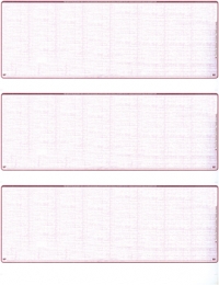 Burgundy Safety Blank Stock For 3 to a Page Voucher Computer Checks
