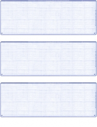 Blue Linen Blank Stock For 3 to a Page Voucher Computer Checks