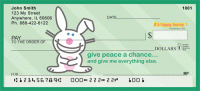 It's Happy Bunny Peace Personal Checks