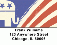 Republican Elephant Flag Address Labels