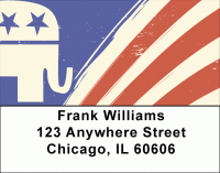 Republican Elephant Flag Address Labels Accessories