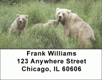 Brown Bear Cubs Address Labels