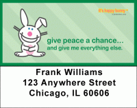 It's Happy Bunny Peace Address Labels Accessories