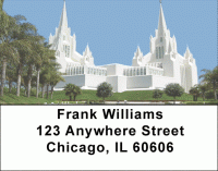 San Diego Temple Address Labels Accessories