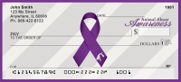 Animal Abuse Awareness Ribbon Personal Checks