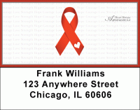 Heart Disease Awareness Ribbon Address Labels Accessories