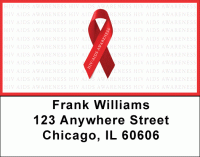 HIV/Aids Awareness Ribbon Address Labels Accessories