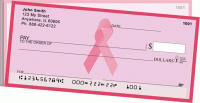 Pink Ribbon Side Tear Personal Checks