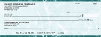 Teal Marble Business Pocket Checks