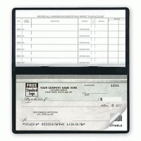 Compact Size Duplicate Checks, Green Marble Design