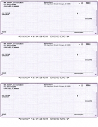 Violet Safety 3 to a Page Voucher Computer Checks