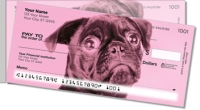 Colorful Pug Side Tear Personal Checks