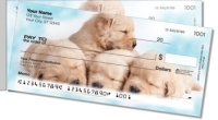 Sleepy Golden Pup Side Tear Personal Checks