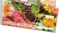 Red Admiral Butterfly Side Tear Personal Checks