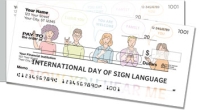 Sign Language Side Tear Personal Checks