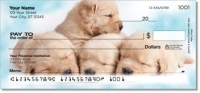 Sleepy Golden Pup Personal Checks