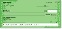 Green Corner Scroll Personal Checks