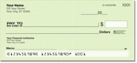 Green Cross-Hatch Personal Checks