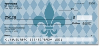 Blue Fleur de Lis Personal Checks