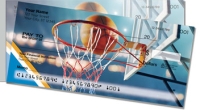 Blue & Orange Basketball Side Tear Personal Checks