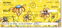 Orange Daisies Personal Checks