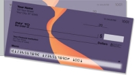 Abstract Orange Side Tear Personal Checks