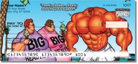 Bodybuilder Cartoon Personal Checks