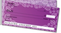 Purple Leaf Border Side Tear Personal Checks