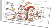 Silly Snowman Side Tear Personal Checks