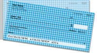 Blue Houndstooth Side Tear Personal Checks