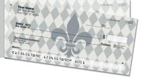 Silver Fleur de Lis Side Tear Personal Checks