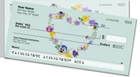 Pretty Pansy Side Tear Personal Checks