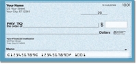 Blue Sponge Pattern Personal Checks