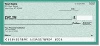 Green Sponge Pattern Personal Checks