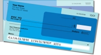 Blue Rectangle Side Tear Personal Checks