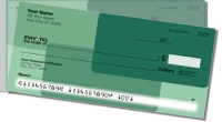 Green Rectangle Side Tear Personal Checks