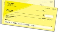 Yellow Curve Side Tear Personal Checks