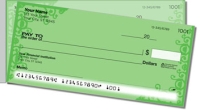 Green Corner Scroll Side Tear Personal Checks