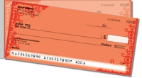 Red Corner Scroll Side Tear Personal Checks